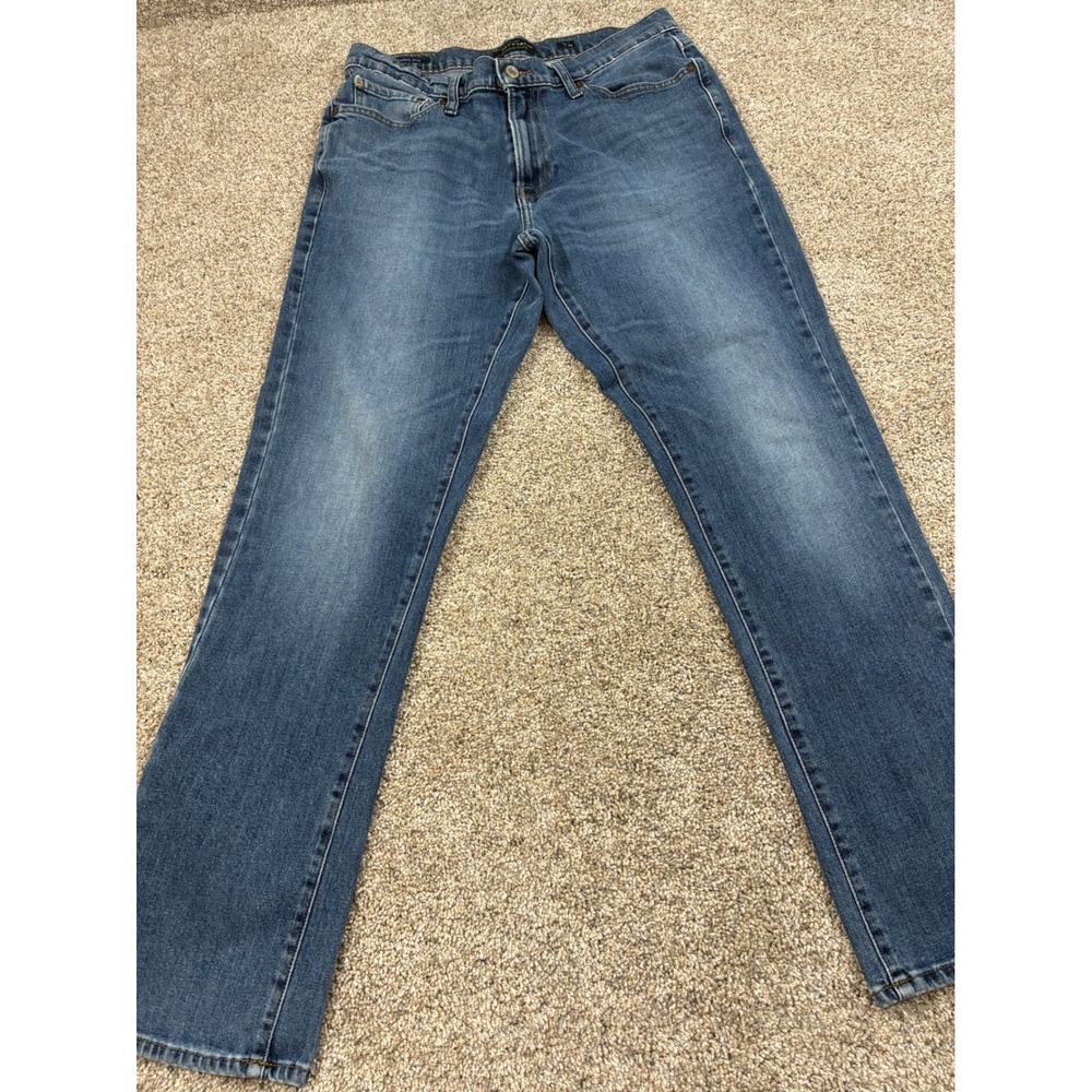 Lucky Brand 410 Athletic Slim Jeans Mens 33x32 Medium Wash Denim Stretch #0872